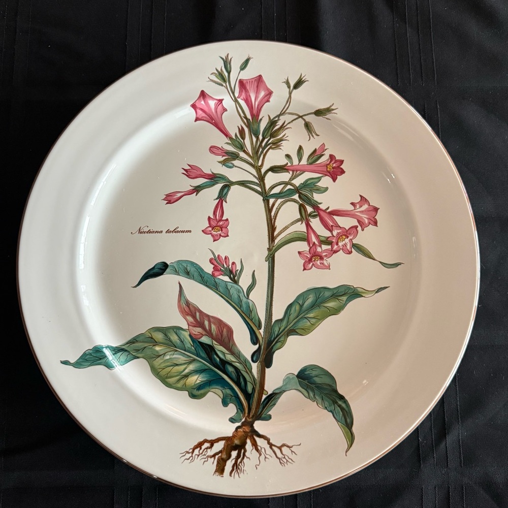 Villeroy & Boch Botanica Nicotiana Tabacum 12.25” Round Platter Vintage - Picture 1 of 9
